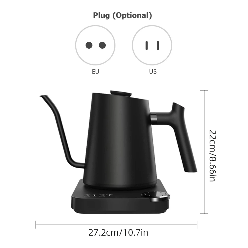 Czajnik elektryczny na gęsiej szyi z regulacją temperatury Wewnętrzne czajniki elektryczne ze stali nierdzewnej o mocy 1200 W do nalewania kawy