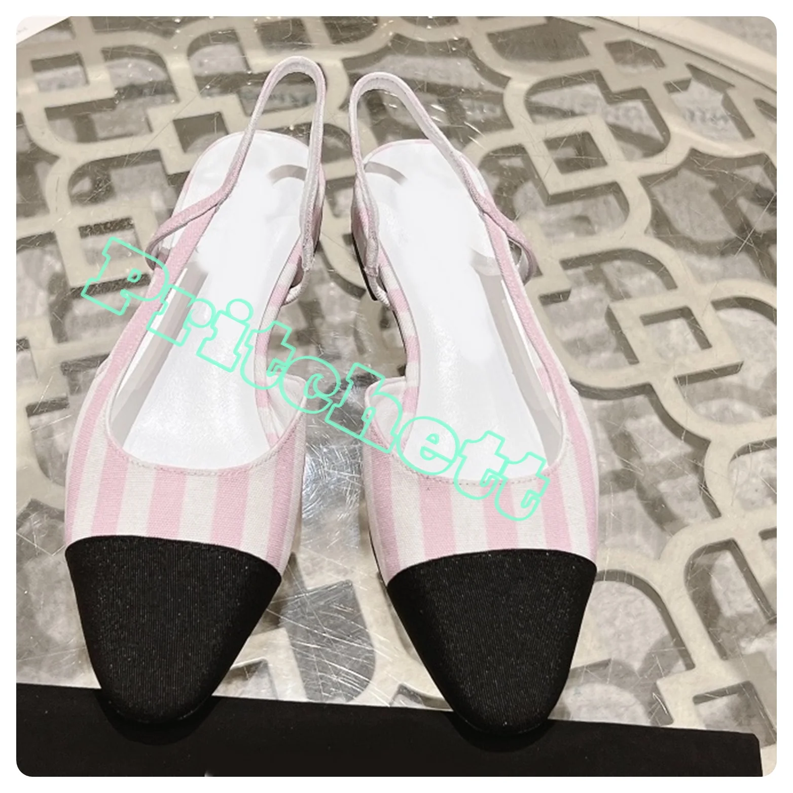 Pointed Toe Slingback Sandals Flats Ankle Strap Buckle Black White Color Matching Summer Women Shoes New Arrivals 2025 Luxury