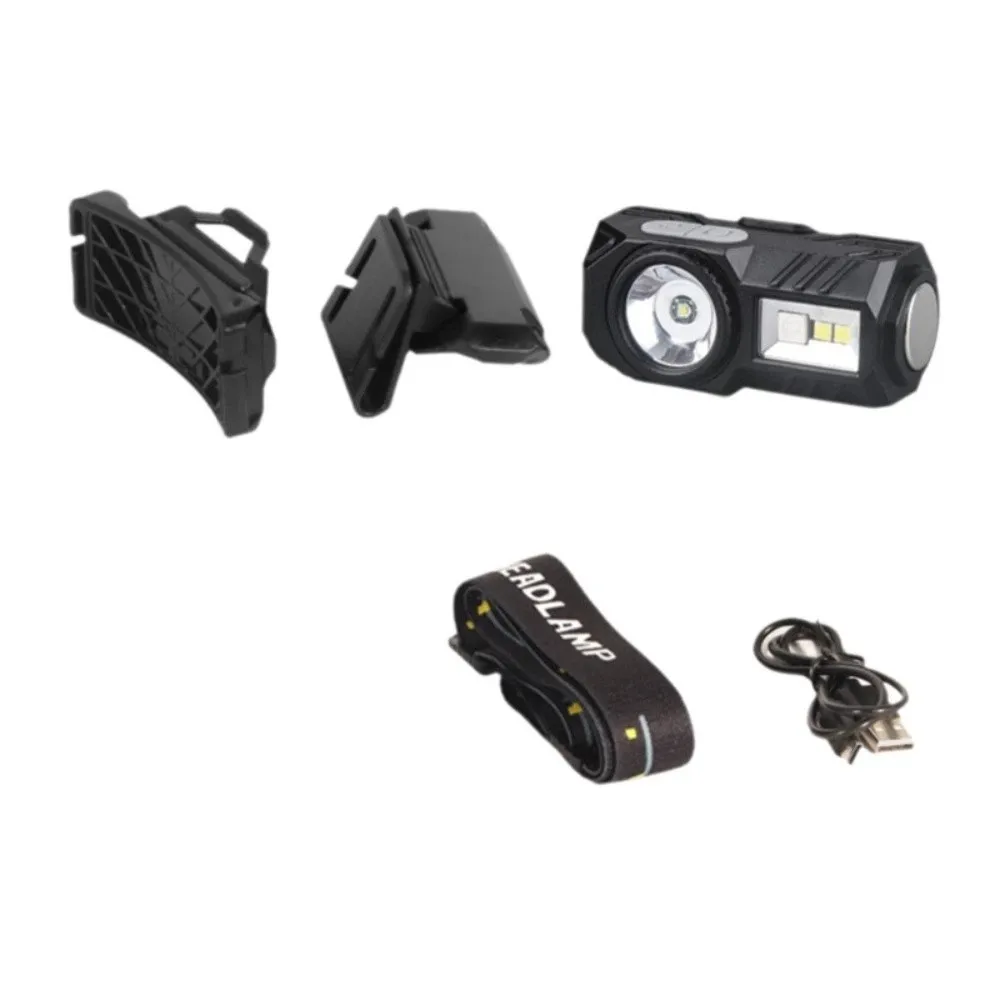 USB Rechargeable Super Bright LED Headlamp Multifunctional Multiple Lighting Modes Mini Sensor Headlamp Safety Ultra Light