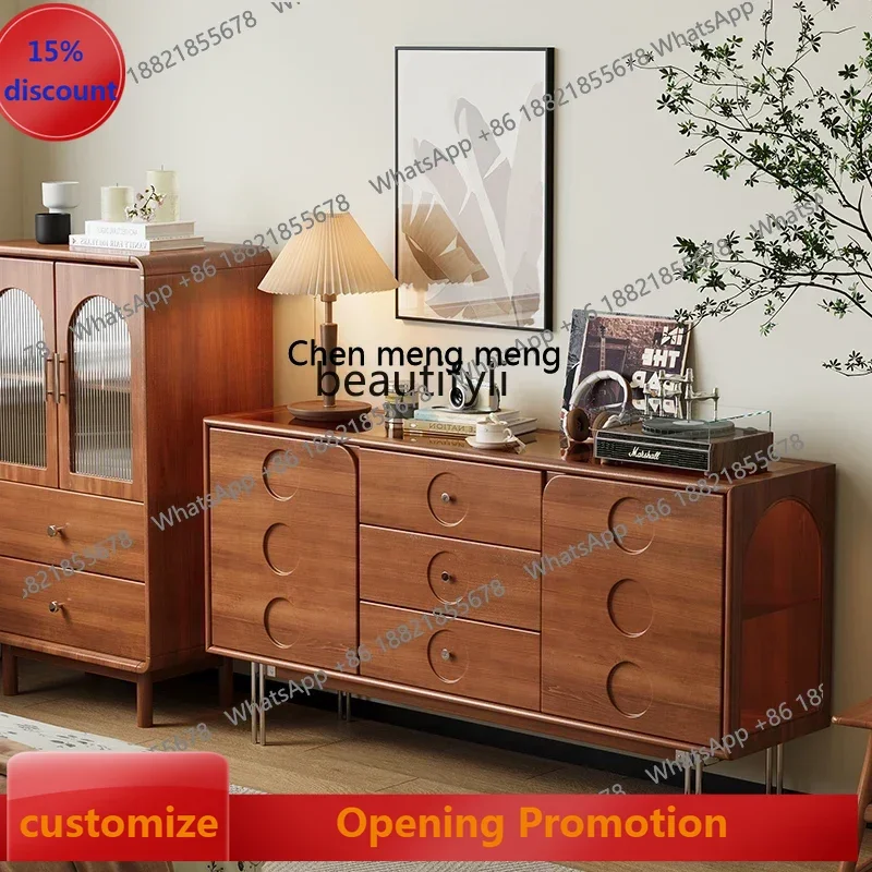 

ss7304Retro Solid Wood Chest of Drawers Storage Chest of Drawer French Sideboard Cabinet Living Room Bedroom Wall Locker