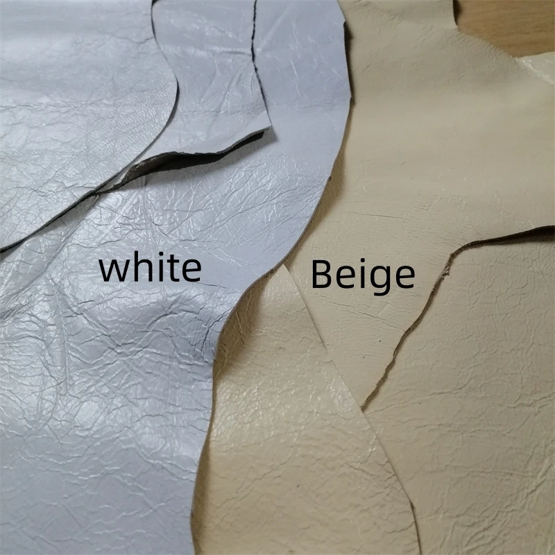 White Beige 0.8/0.9mm Oil Wax Sheepskin.First Layer Leather. Real Leather Fabric.Handmade DIY For Bags. Whole Sheepskin