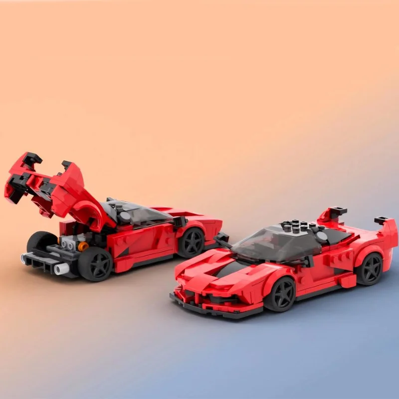 

329PCS New MOC City Highway SF50 Supercar Modular Children's Building Blocks Children's Gift
