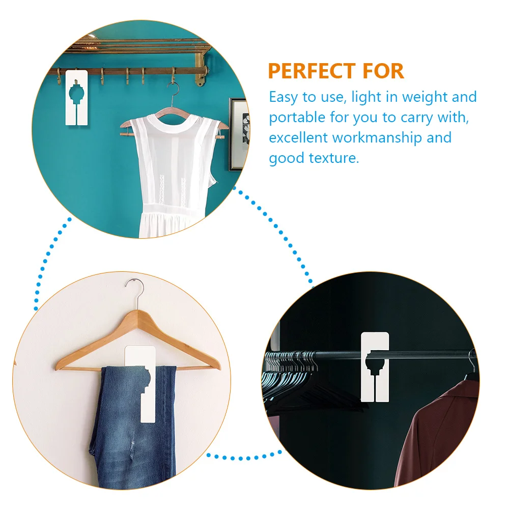 

30 Pcs Divider Clothing Size Dividers for Racks Hanger Clothes Coat White Closet