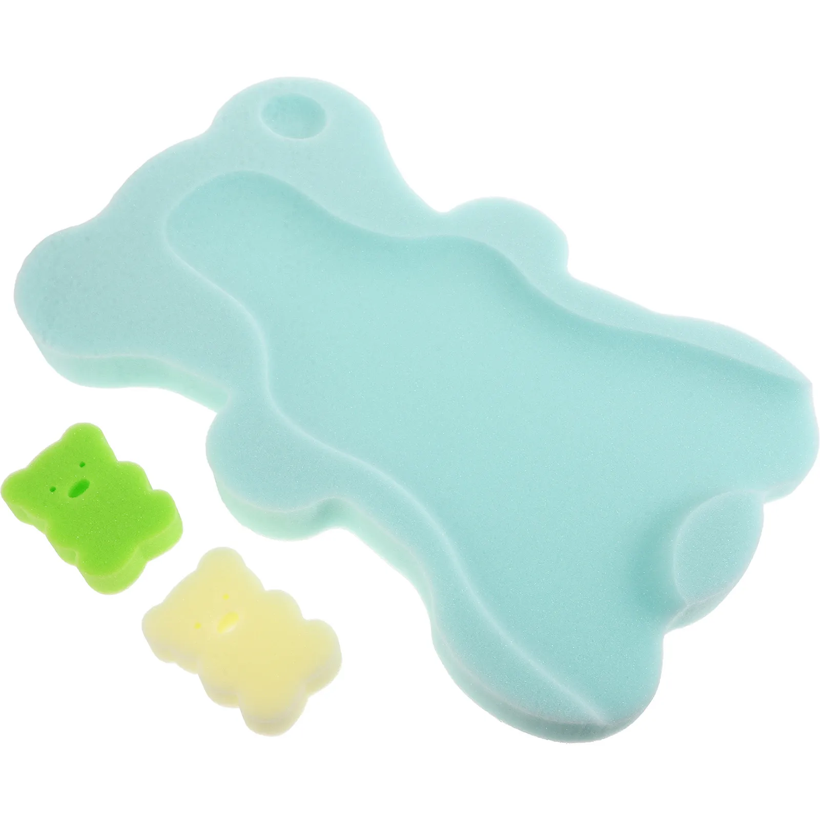 Baby Bath Mat Sponge Pad for Newborns Soft Gentle Nonslip Infant Bath Support Cushion for Tub Sink Breathable Machine Washable