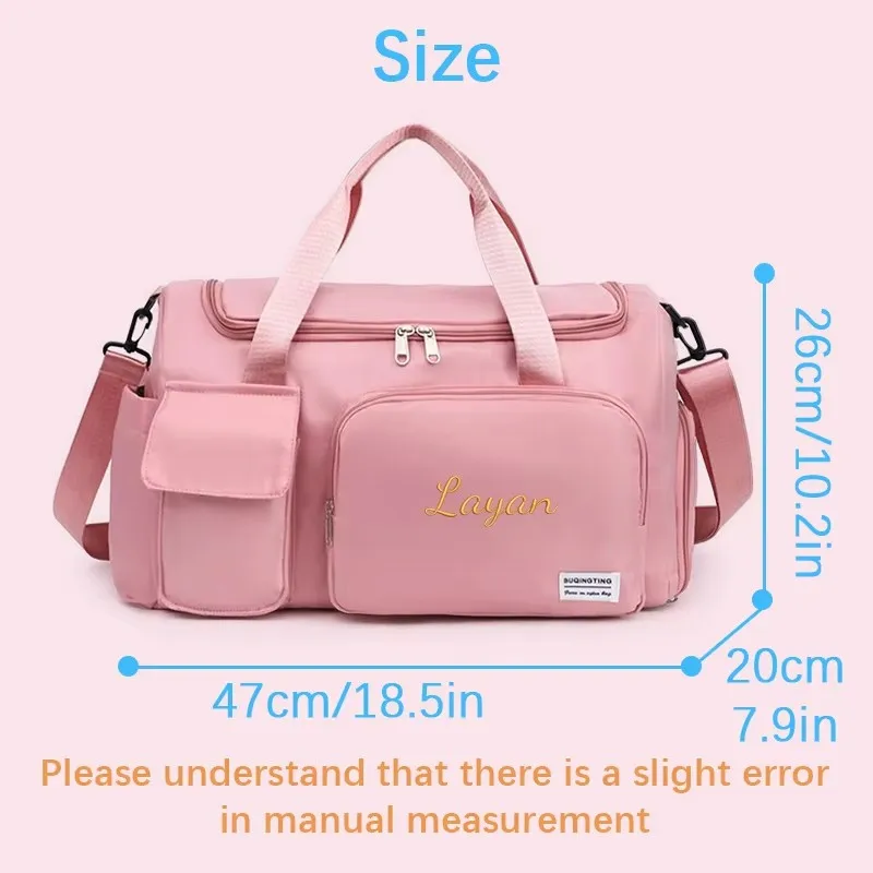 Custom Embroidery Multi Pocket Large Capacity Shoulder Bag Travel Bag Crossbody Bag Suitable for Travel Vacation Storage Bags