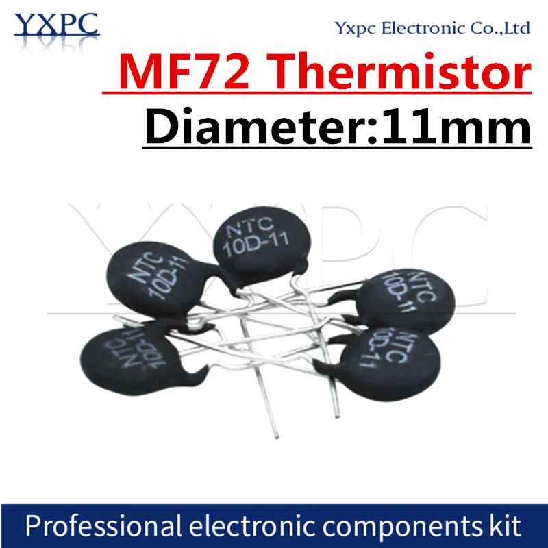 

10pcs MF72 Thermistor 2.5D-11 2.5R 3D-11 3R 5D-11 5R 8D-11 8R 10D-11 10R 12D-11 12R 16D-11 16R 20D-11 20R 22D-11 22R 33D-11 33R