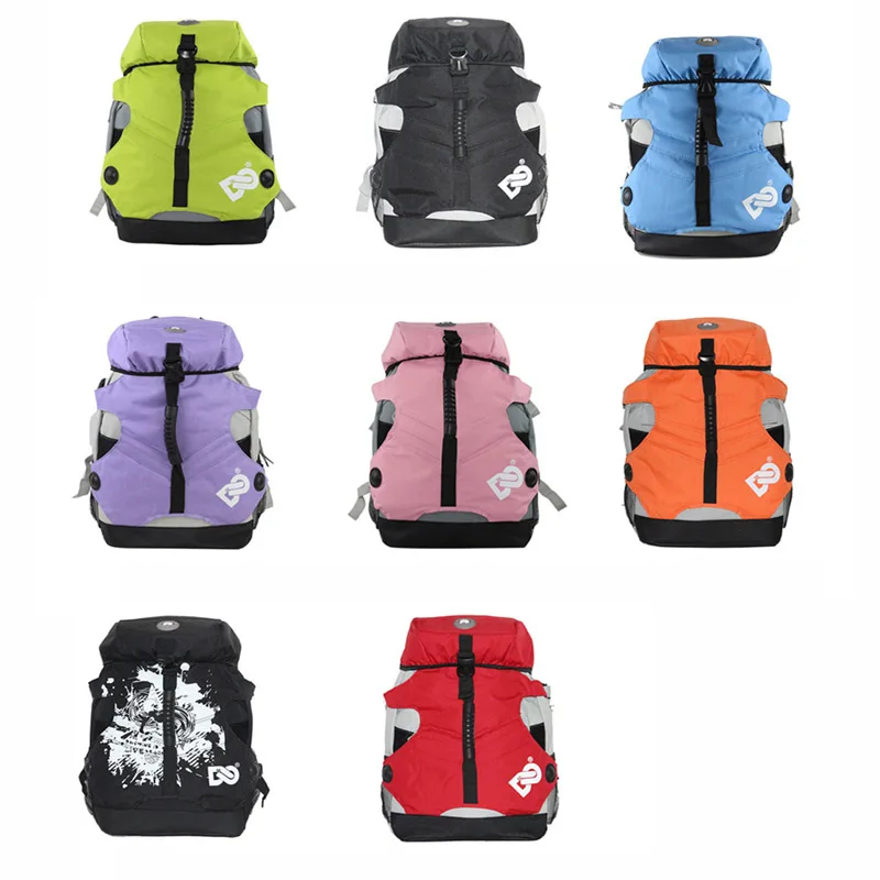 Unisex profissional patins mochila, durável nylon sacos de desporto, multi-bolso, moda ao ar livre