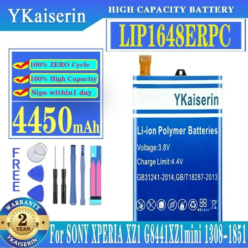 

4450Mah For Sony Xperia XZ1 G8441 Xz1mini 1308-1851 Mobile Phone Battery High Capacity Reliable Power Supply LIP1648ERPC