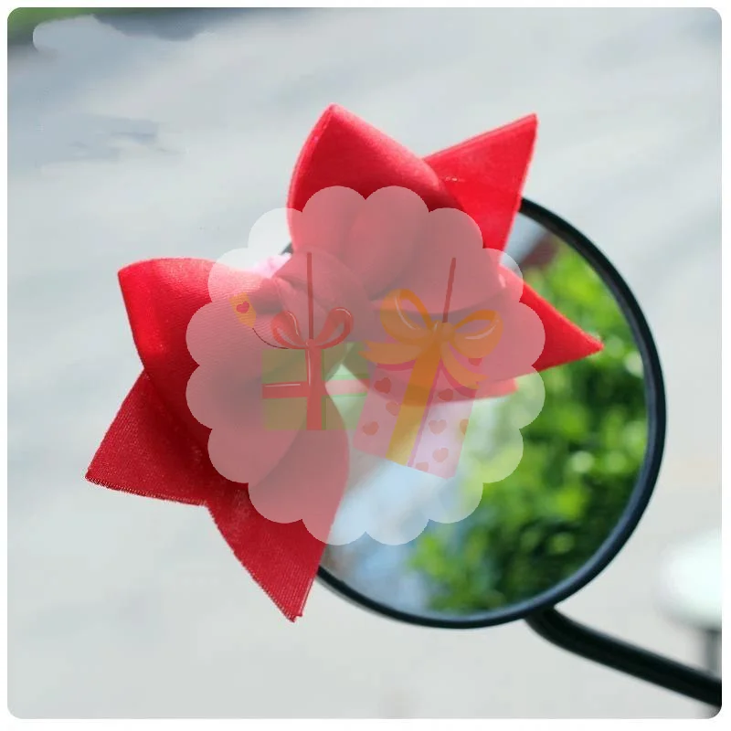 Enfeites para capacete de motocicleta, laço estilo bowknot para decoração de carro, acessórios para meninas