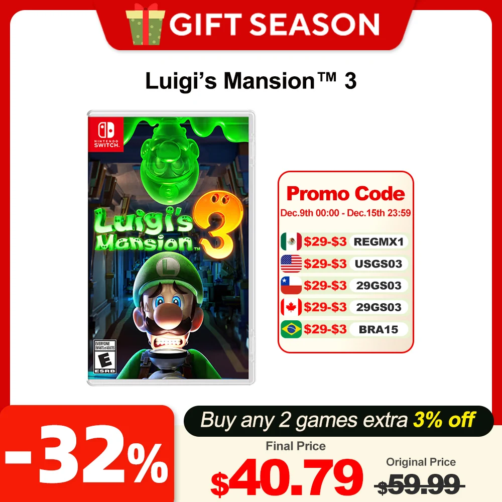 Luigi’s Mansion 3 Nintendo Switch Game Deals 100% Official Original Physical Game Card Adventure Genre for Switch OLED Lite