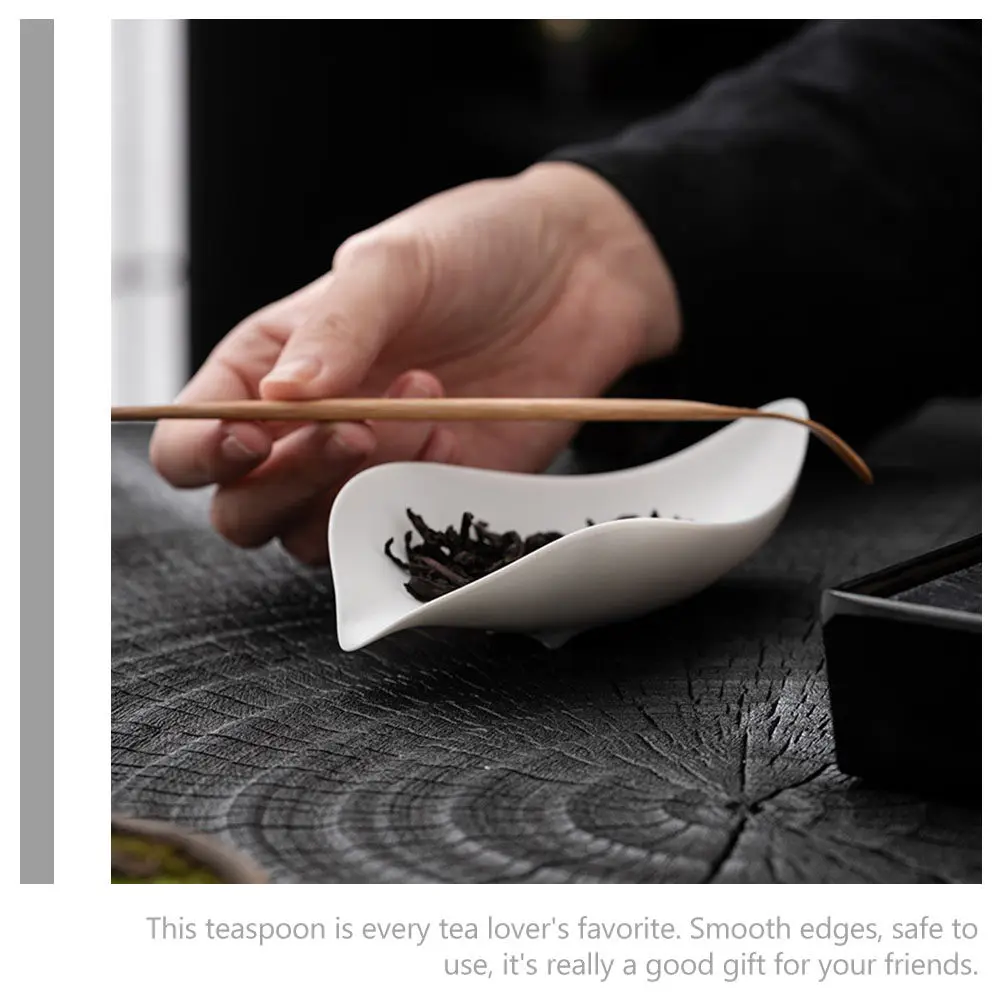 Exquisite Ceramic Tea Scoop Lightweight Portable Multi Function Teaspoon for Loose Tea Leaves Milk Powder Baking Soda Spices