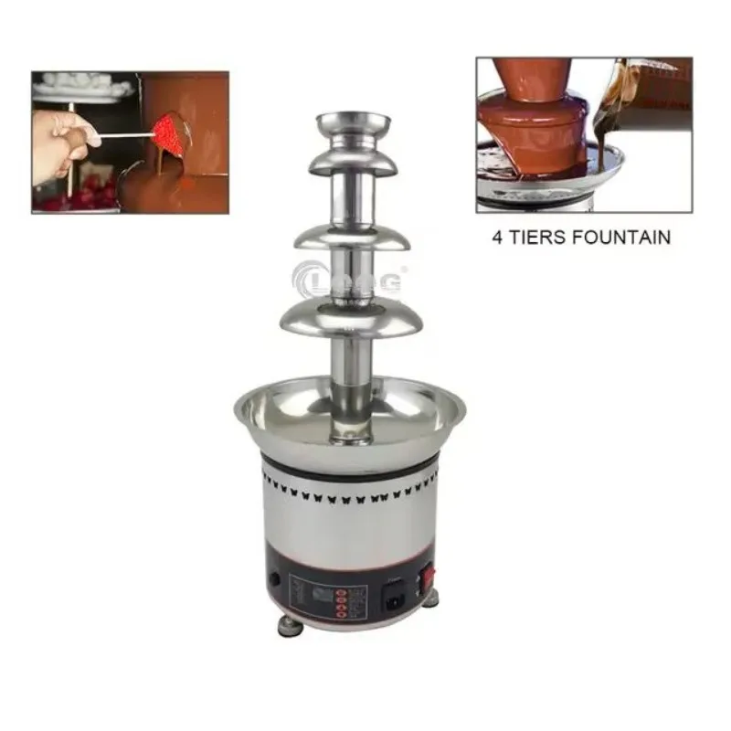High quality 4-7 layer digital chocolate fountain machine restaurant equipment factory CE certified power supply