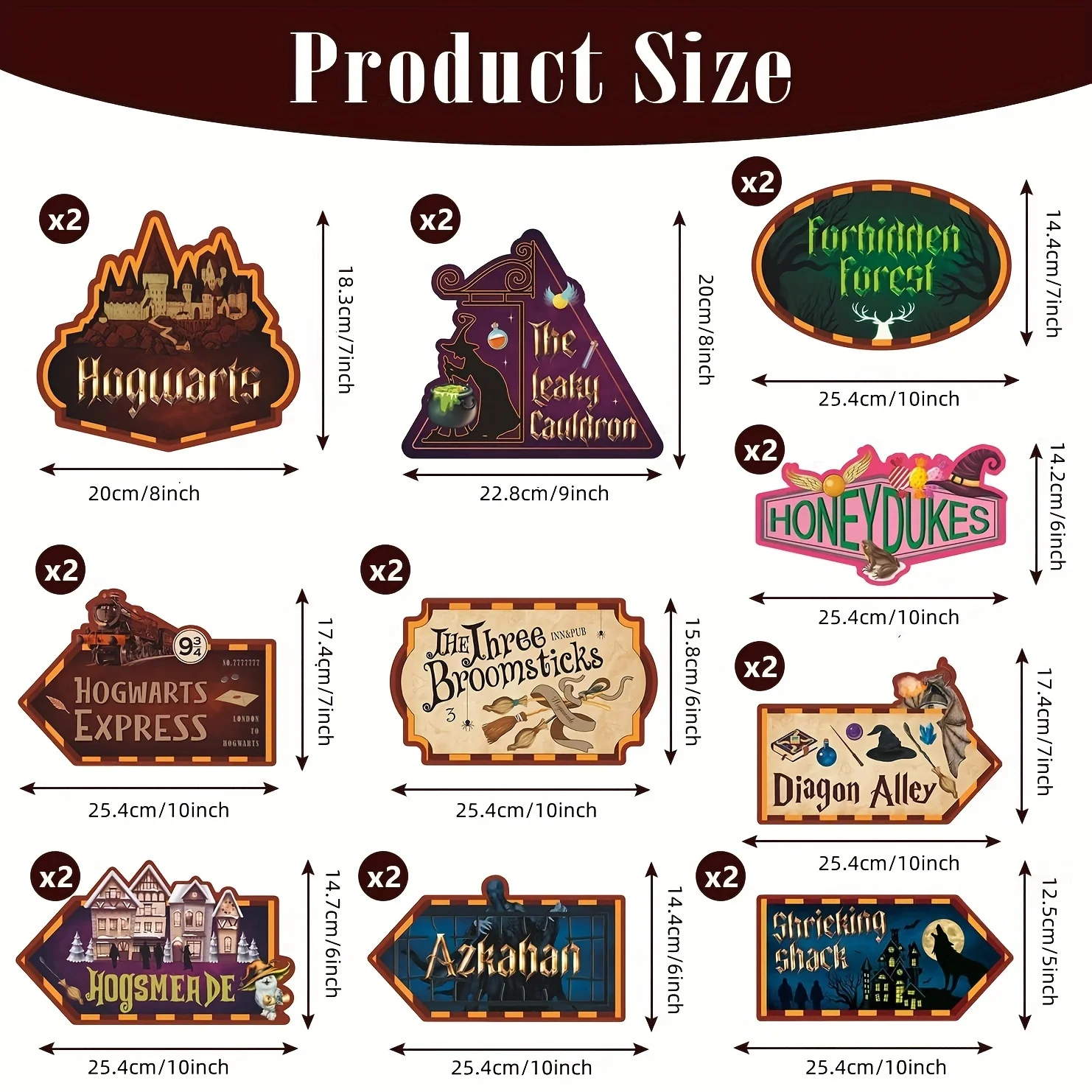 20 Pieces Wizard Party Directional Signs, Wizard Party Signs Harry Party Supplies Welcome Wizard Signs for Birthday Showman Them