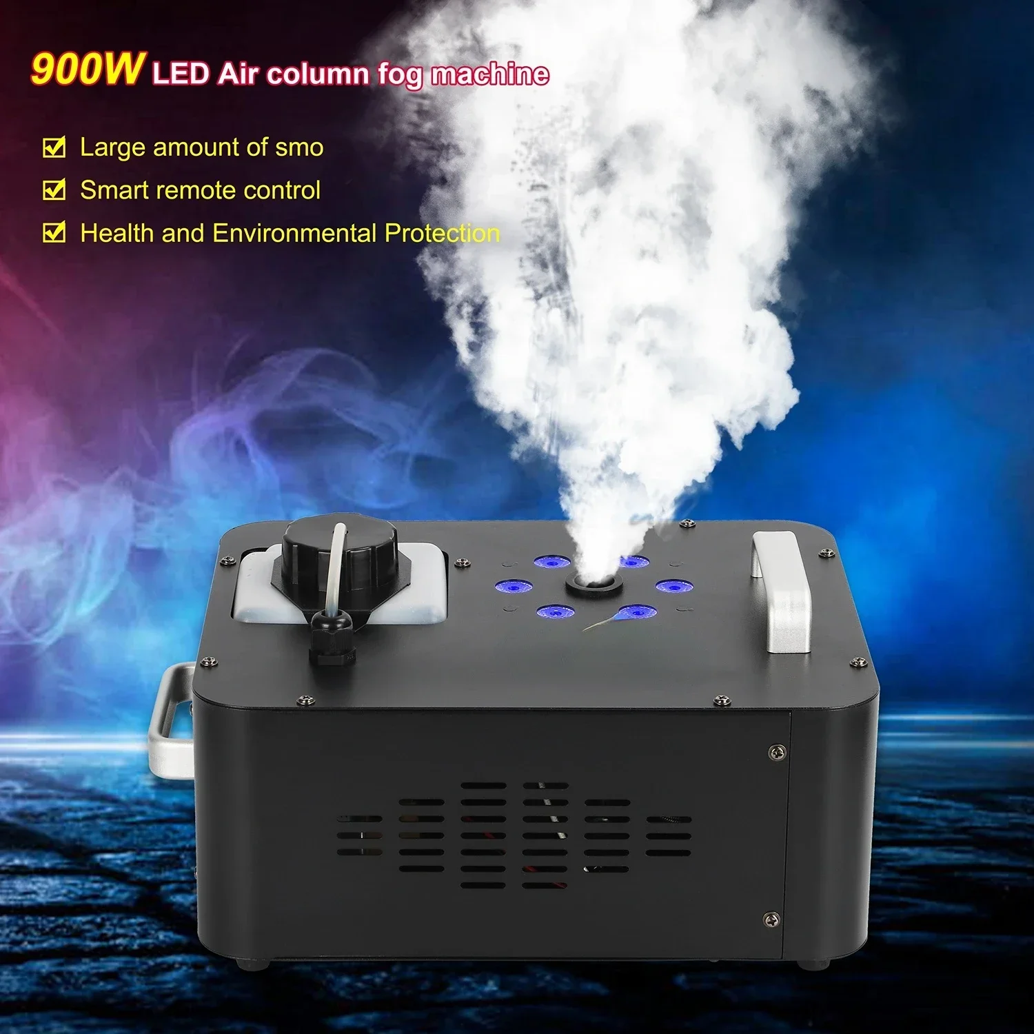 900W Rgb Led Mistmachine Voor Podiumlicht Met Afstandsbediening Dj Rookmachine