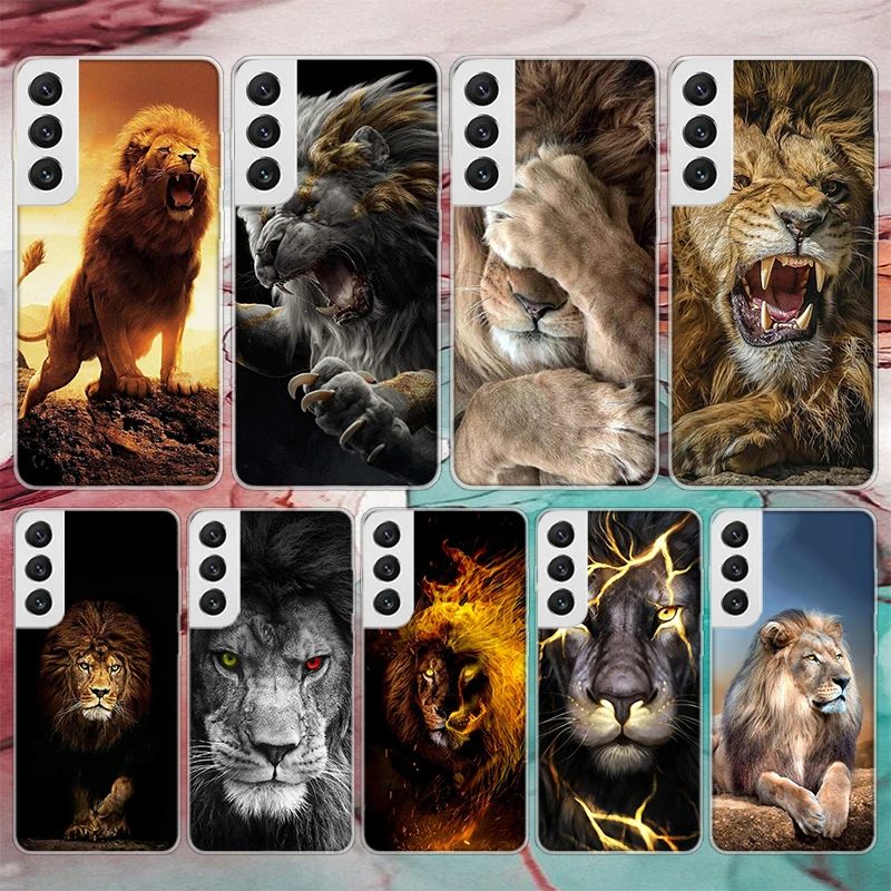 Lion Alpha Male Cub Soft Phone Case For Samsung Galaxy M12 M21 M30S M31 M32 Note 20 Ultra 10 Lite 9 8 J4 J6 Plus + M51 M52 J8