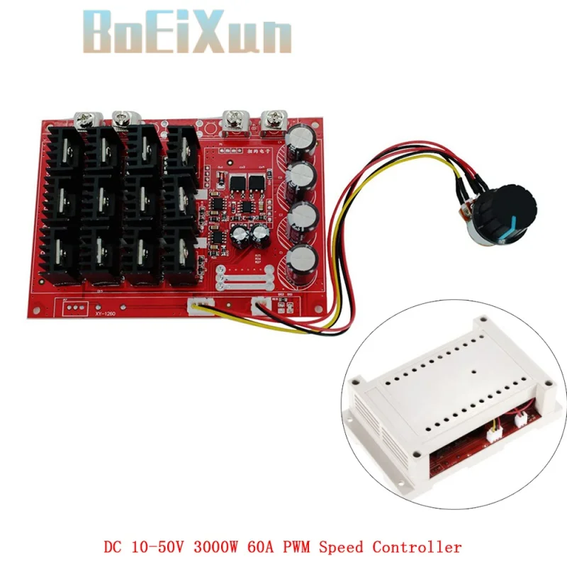 DC 10-50V 60A PWM Speed Controller adjustable Motor Drive Module 12V 24V 36V 48V 3000W MAX PWM HHO RC Controller Board