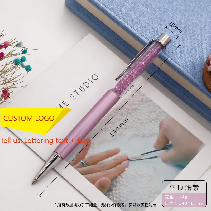 100Pcs Customized Logo Engraved Name Student Pen Calligraphy Pen Set F 0.5mm School Pens Office Supplies Stationery for Writing