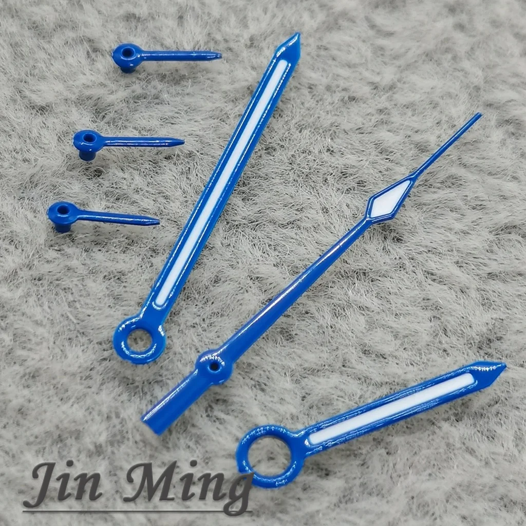 High Quality 6Pins VK63 Watch Hands Blue Black White Hands Green Luminous Watches Pointers Fit VK63 VK63A Quartz Movement