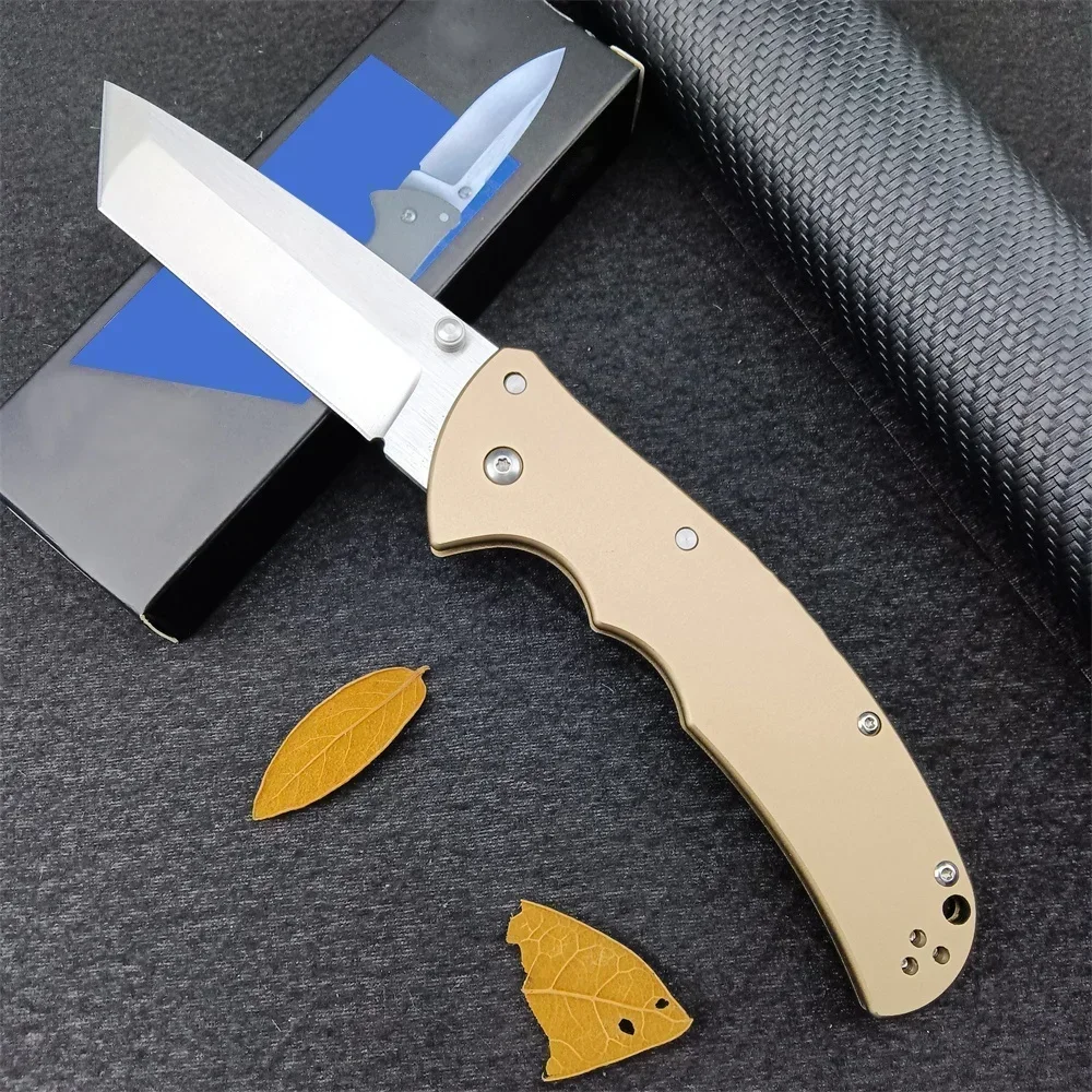 Code Pocket folding Knife Outdoor Survival Knife Camping Hunting EDC Tool D2 Tanto blade T6 aluminum handle gift