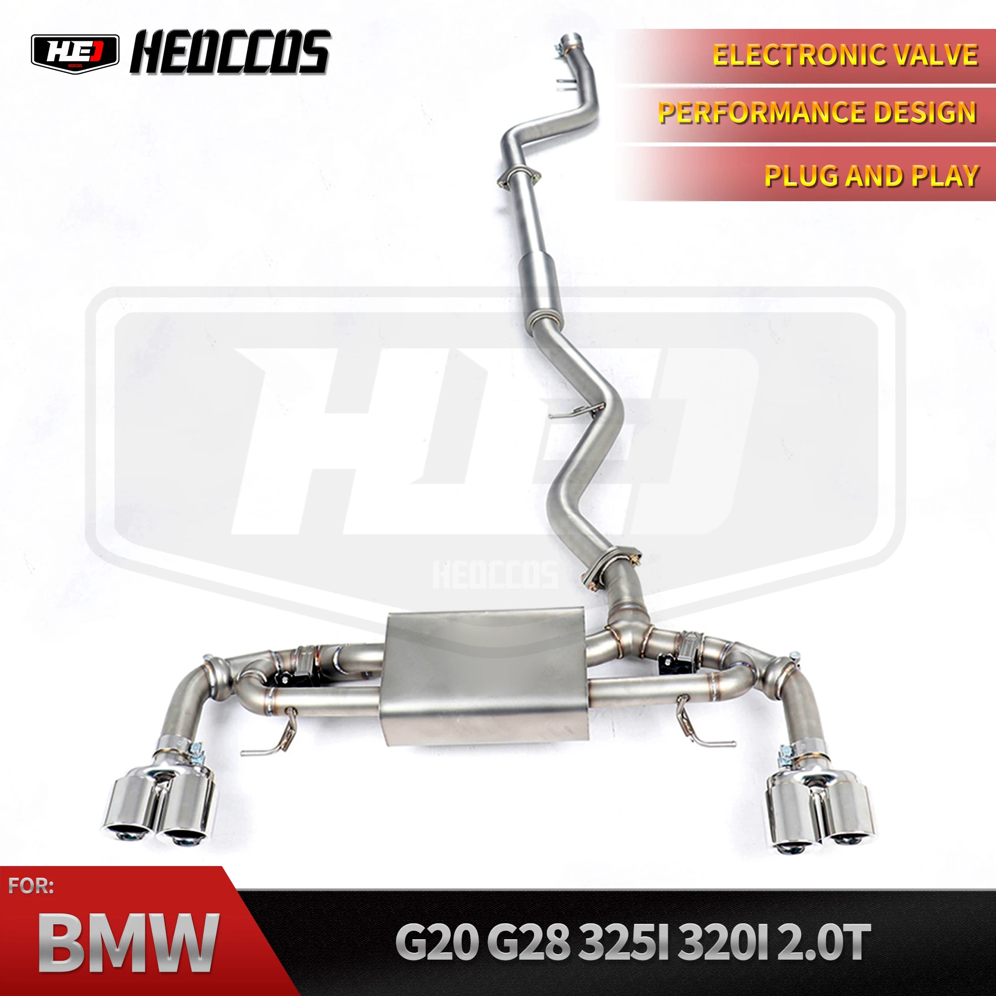 

HEO Factory Price Stainless Steel Catback Exhaust for BMW 320i 330i G20 B48 2.0T Muffler Exhaust Valve Car Exhaust Pipe