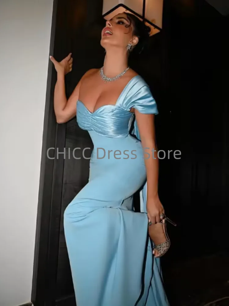 Vestidos de noite elegantes, um ombro, sereia, vestido formal, até o chão, vestido de baile, casamento, convidado, festa, personalizado