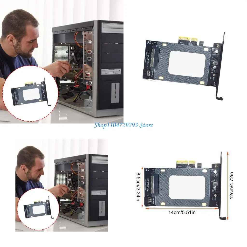 

Y2GD SFF-8639 to PCIE Adapter PCIE3.0 4X to SFF-8639 Adapter for 2.5inch PCIE