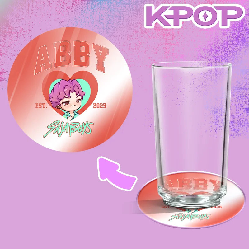 K-Pop Demon Hunters Coasters 10CM HUNTR/X Rumi Mira Zoey Jinu Alas Meja Berinsulasi Dekorasi Desktop Akrilik Dekorasi Rumah Hadiah