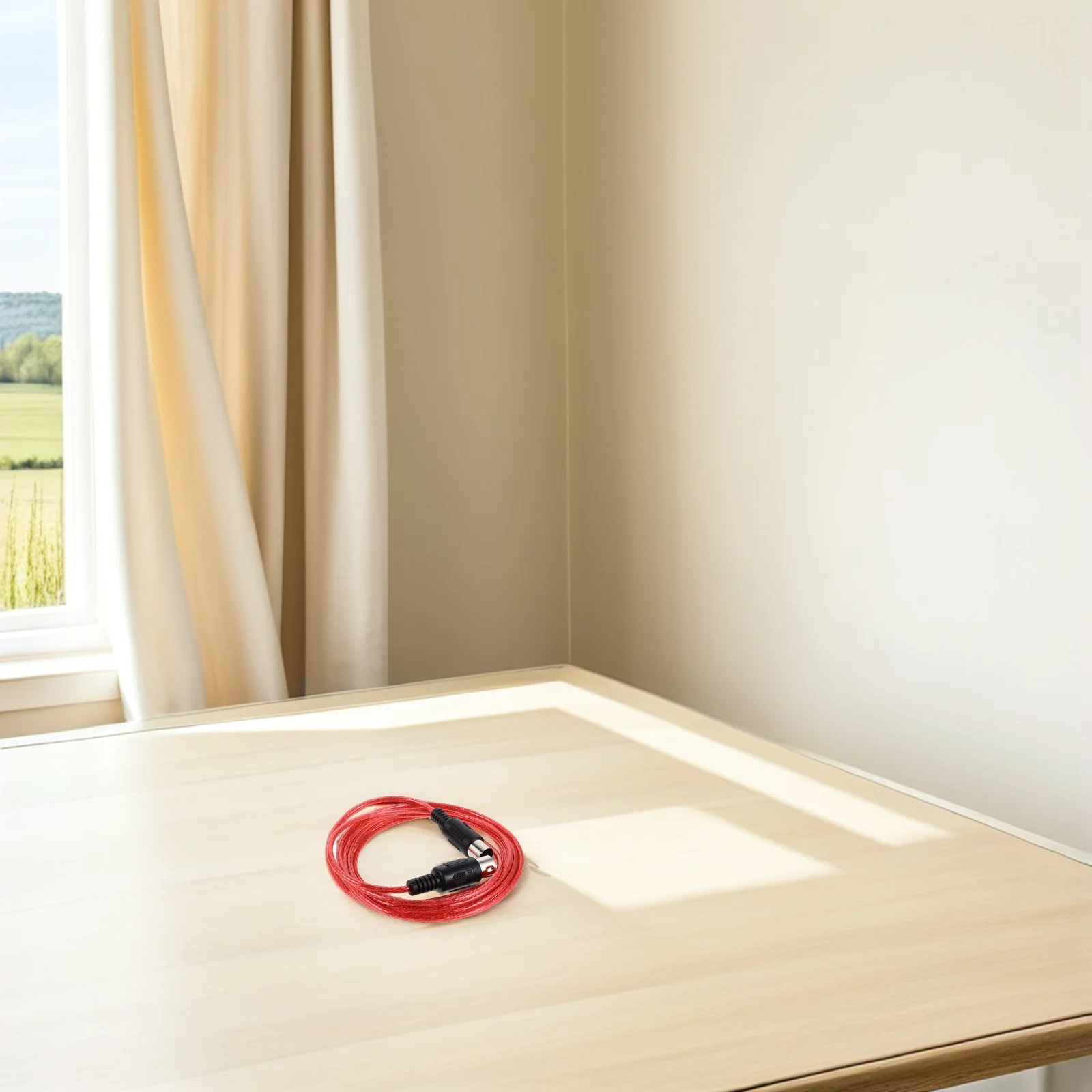 

5-Pin Keyboard Connection Cable Red Professional Midi Patch Wire Music Production Recording Adapter for Electronic Piano