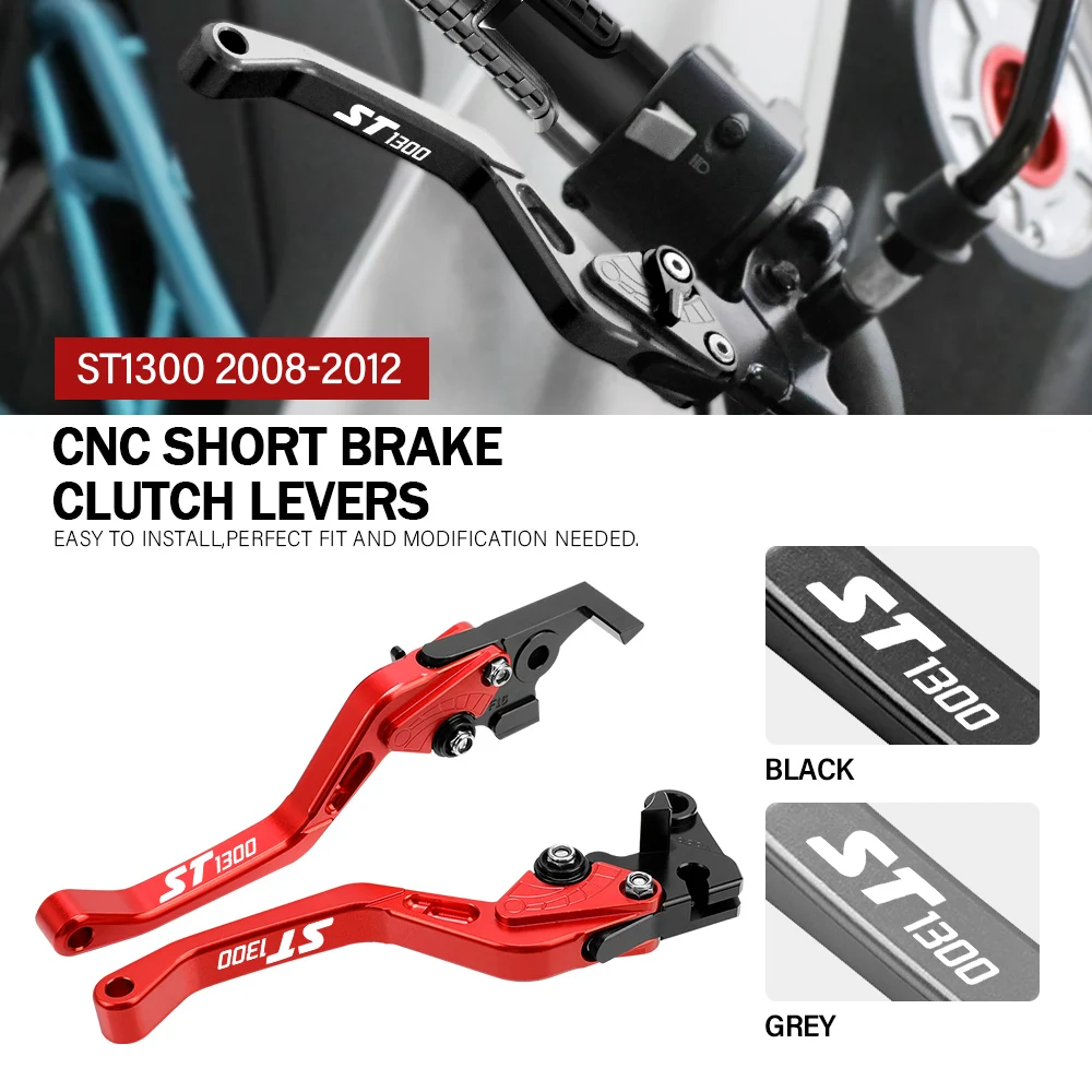 

For HONDA ST1300 2008 2009 2010 2011 2012 ST1300 Motorcycle Adjustable Brake Clutch Levers Handle CNC Aluminum Accessories