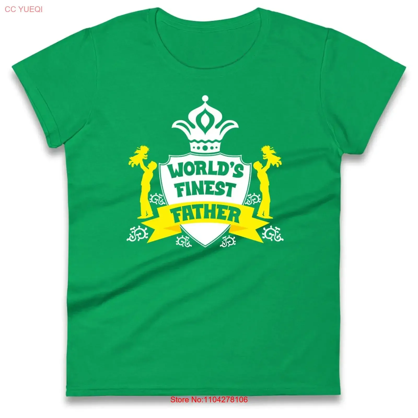 World s Finest Father Ladies T Shirt King Crown Fathers Day Women Dad  vintage Washed streetwear Breathable Stretched fashion