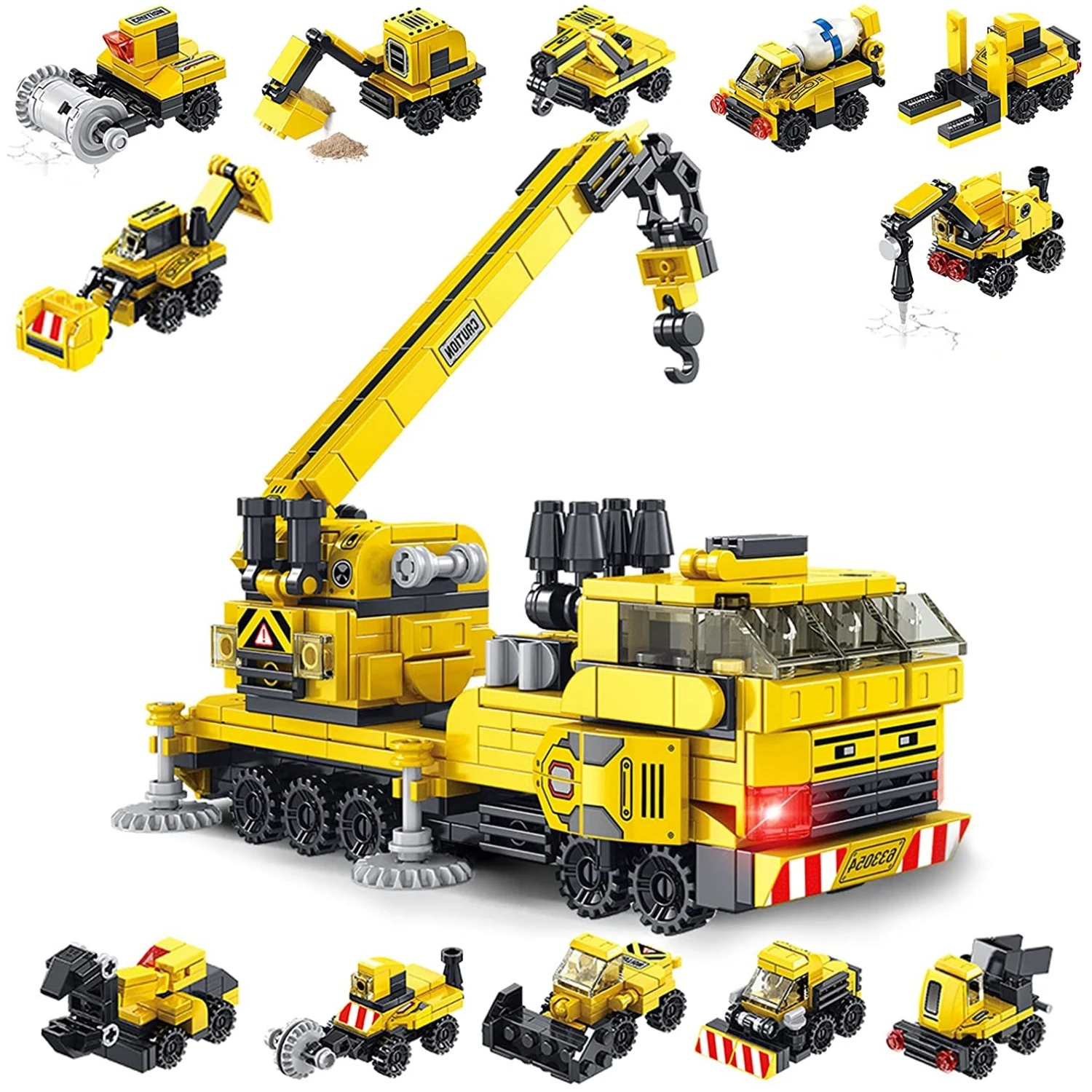 

Truck Building Toys for Kids City Engineering Truck Building Blocks Crane Bulldozer Car Construction Building Bricks for Kids