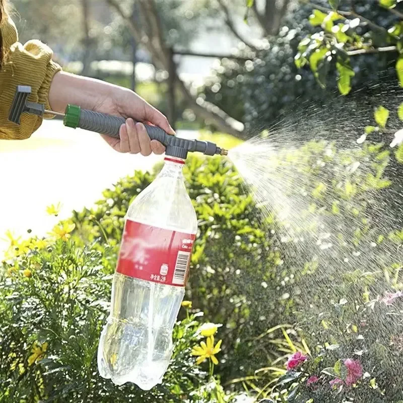 Watering Irrigation High Sprayer Water Pressure Flower Garden Gun Sprayer  Juice Bottles Interface Plastic Trolley Spray