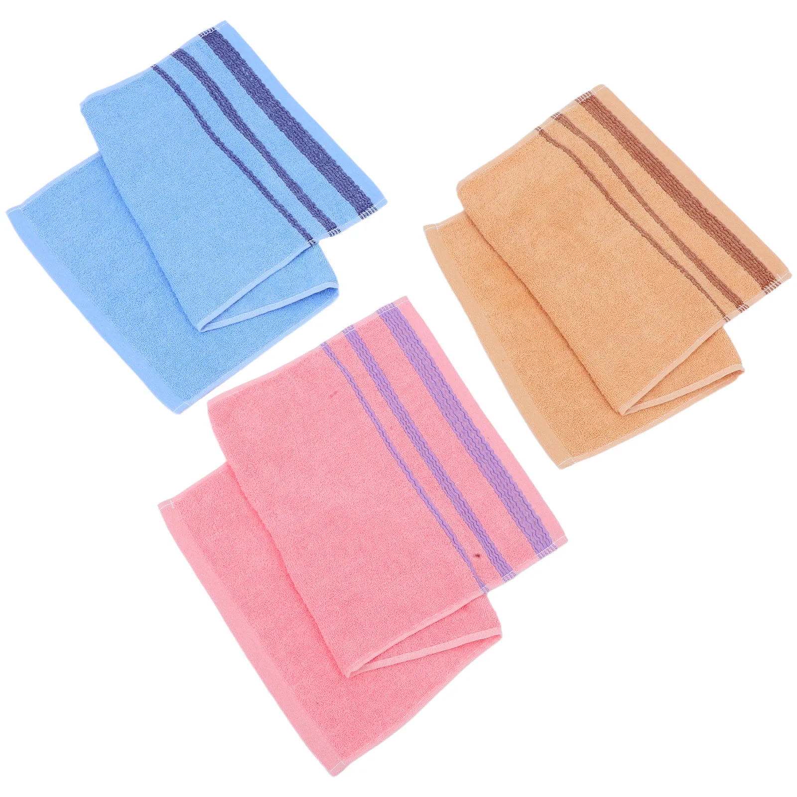 3Pcs Cotton Jacquard Hand Towels Ultra Soft Face Washcloths Highly Absorbent Gentle on Sensitive Skin Compact Small Towels