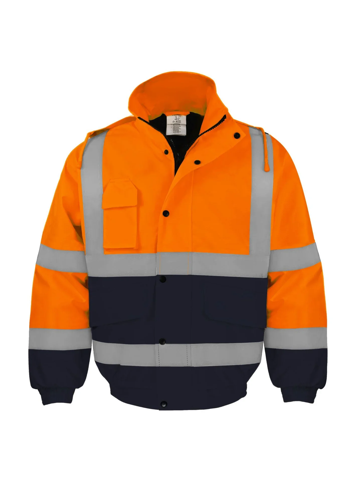 AliExpress NONE Winter Waterproof Reflective Jacket Men 300D Oxford Cloth Thermal Coat Cycling Safety Workwear High Visibility Outerwear