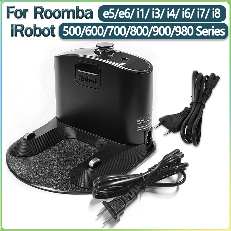 قاعدة شحن متوافقة مع قاعدة شحن سلسلة iRobot Roomba E5 E6 i1 i3 i4 i6 i7 i8 500 600 700 800 900