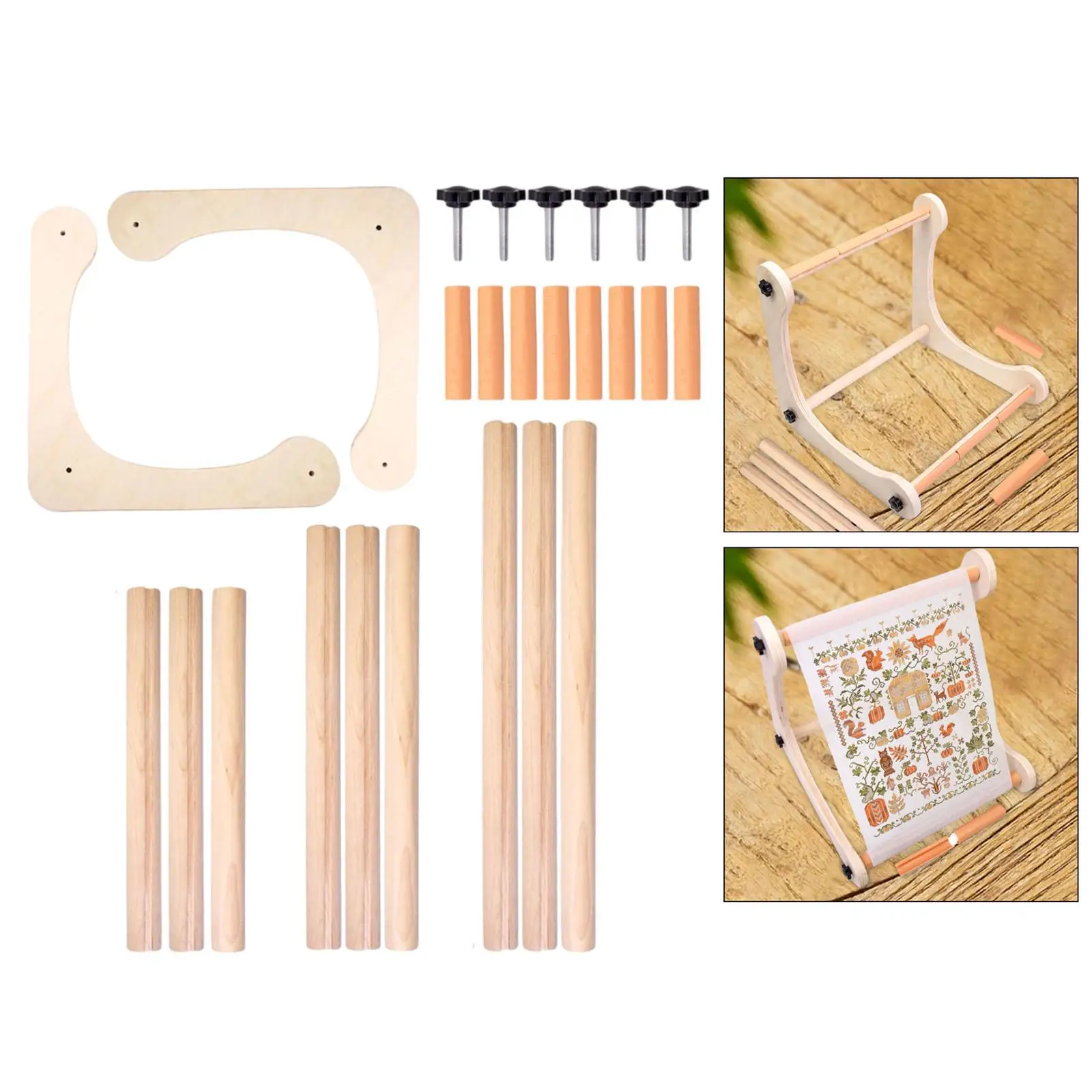 

Embroidery Table Stand Household DIY Wood Holder for Table for Sewing Women