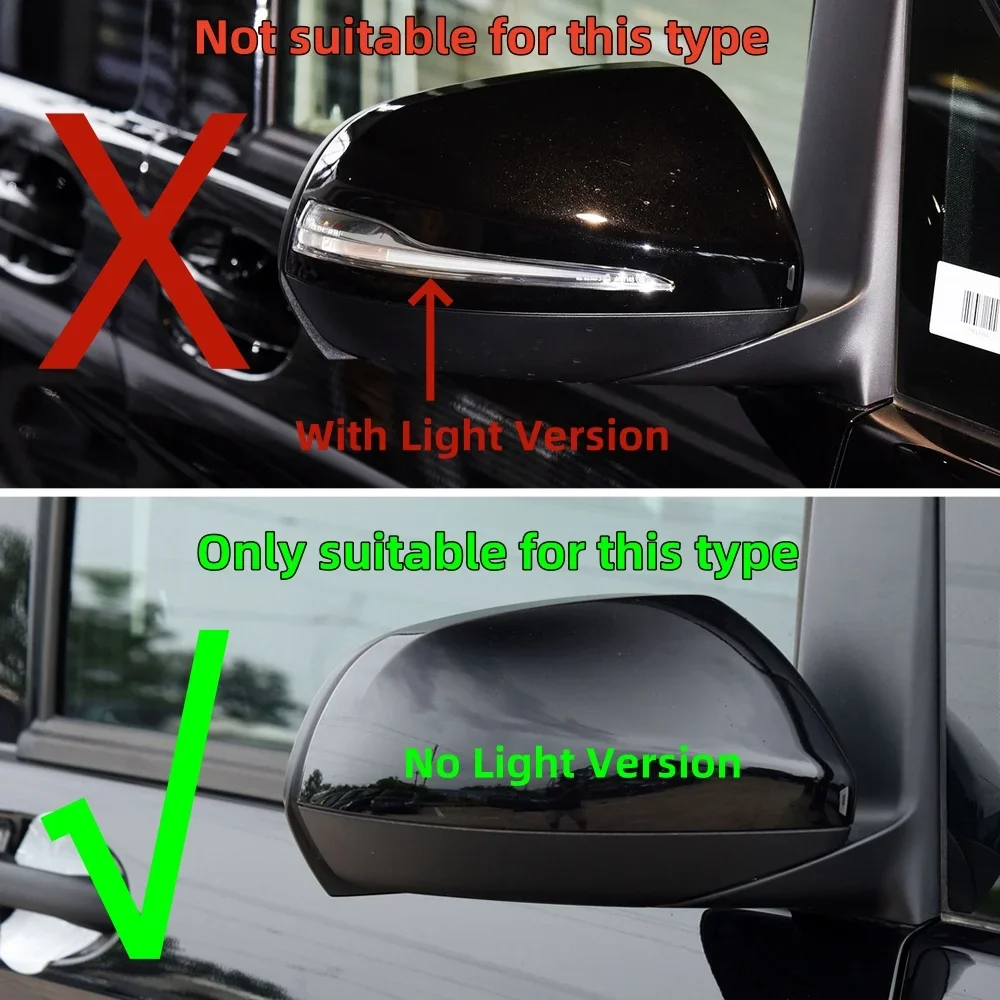 Wing Door Rearview Mirror Shell Housing Glossy Black Cover Cap For Mercedes-benz V Class Vito Metris W447 W448 V260 2015-2023