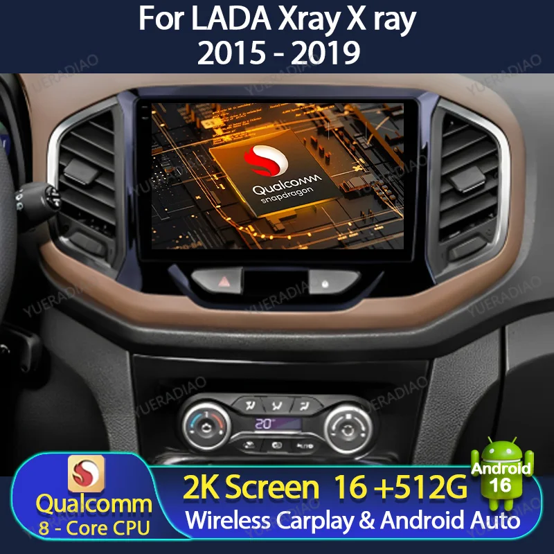 Android 16 Car Radio For Lada Xray X Ray 2015 - 2019 Multimedia Stereo Viedo Player Carplay Auto GPS Navigation 5G WIFI 4G LTE