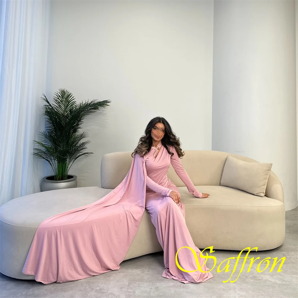 ที่กําหนดเอง Elegant Jersey ชุดราตรียาวคลาสสิก Mermaid Prom Dresses แฟชั่น Watteau รถไฟชุดพิเศษ