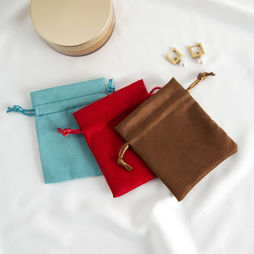 10 Stück Schmuck-Geschenkbeutel, Flanell, Samt, Wildleder, Kordelzug, Verpackung, Organizer, Beutel, Hochzeitsbevorzugungen, Süßigkeiten, Goodie, Babyparty-Aufbewahrung – Detail 7