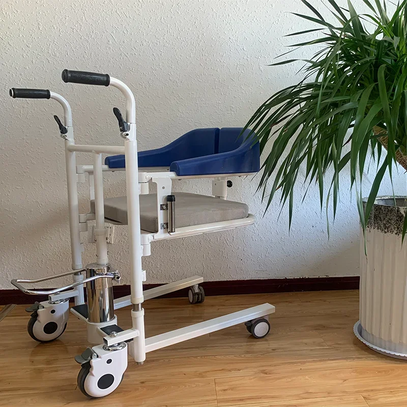 Hydraulic Patient Transfer Lift Chair Toilet Shift Machine With Wheels Suitable For Disabled Elderly