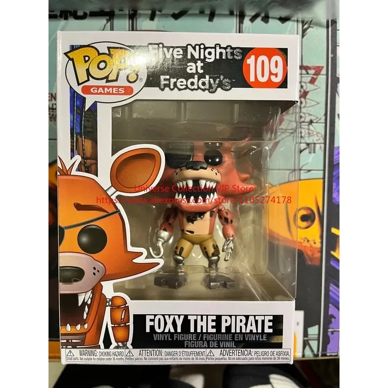 Figura Coleccionable de Vinilo Oficial de Foxy el Pirata de Five Nights At Freddy's de Funko POP, Regalo Ideal para Fanáticos del Juego FNAF