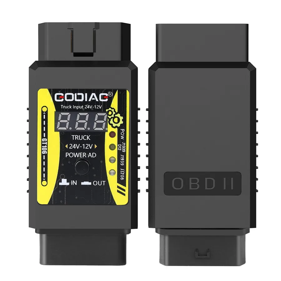 Godiag GT106 24V to 12V Heavy Duty Truck Adapter for X431 for Truck Converter Heavy Duty Vehicles Diagnosis