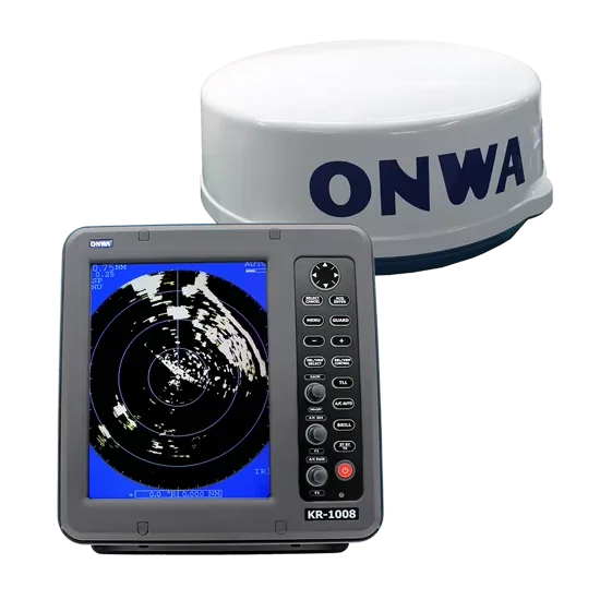 9.7inch ONWA X-Band 4KW Up To 36nm KR-1008 Marine Supplies Product Marine Radar Support AIS ARPA Display Target Tracking