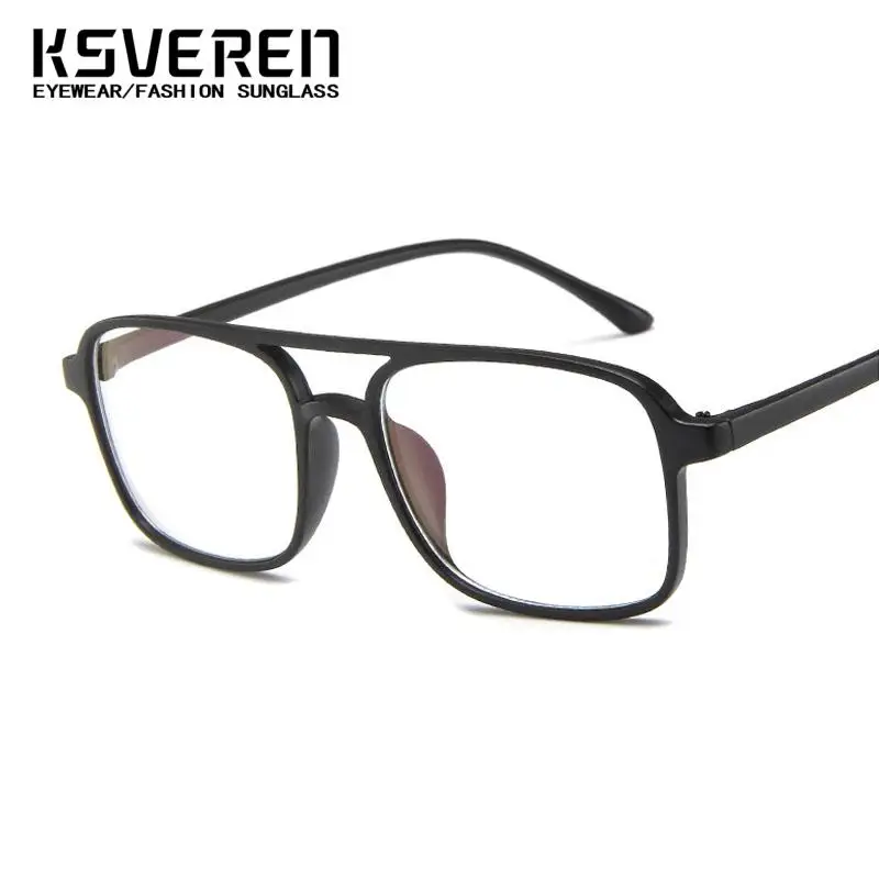 خمر جسر مزدوج مكافحة الضوء الأزرق نظارات للقراءة النساء الرجال موضة إطار مربع طويل النظر نظارات نظارات الكمبيوتر الديوبتر #2