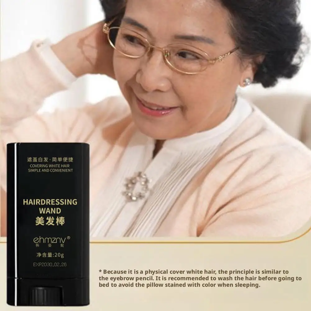 

2в1 палочка для краски для волос с расческой, покрытая белыми волосами, черно-коричневая, кофейная, долговечная, временная ручка для линии роста волос, моющаяся