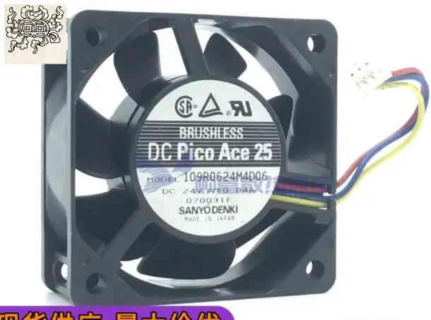 

Ltsf For SANYO DENKI 109R0624M4D06 DC 24V 0.04A 60x60x25mm 3-Wire Server Cooling Fan