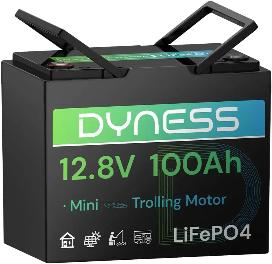 12V 100Ah LiFePO4 Lithium Battery Trolling Motors RVs Group 24 Built 100A BMS Low Temperature Protection 1280Wh Energy Capacity