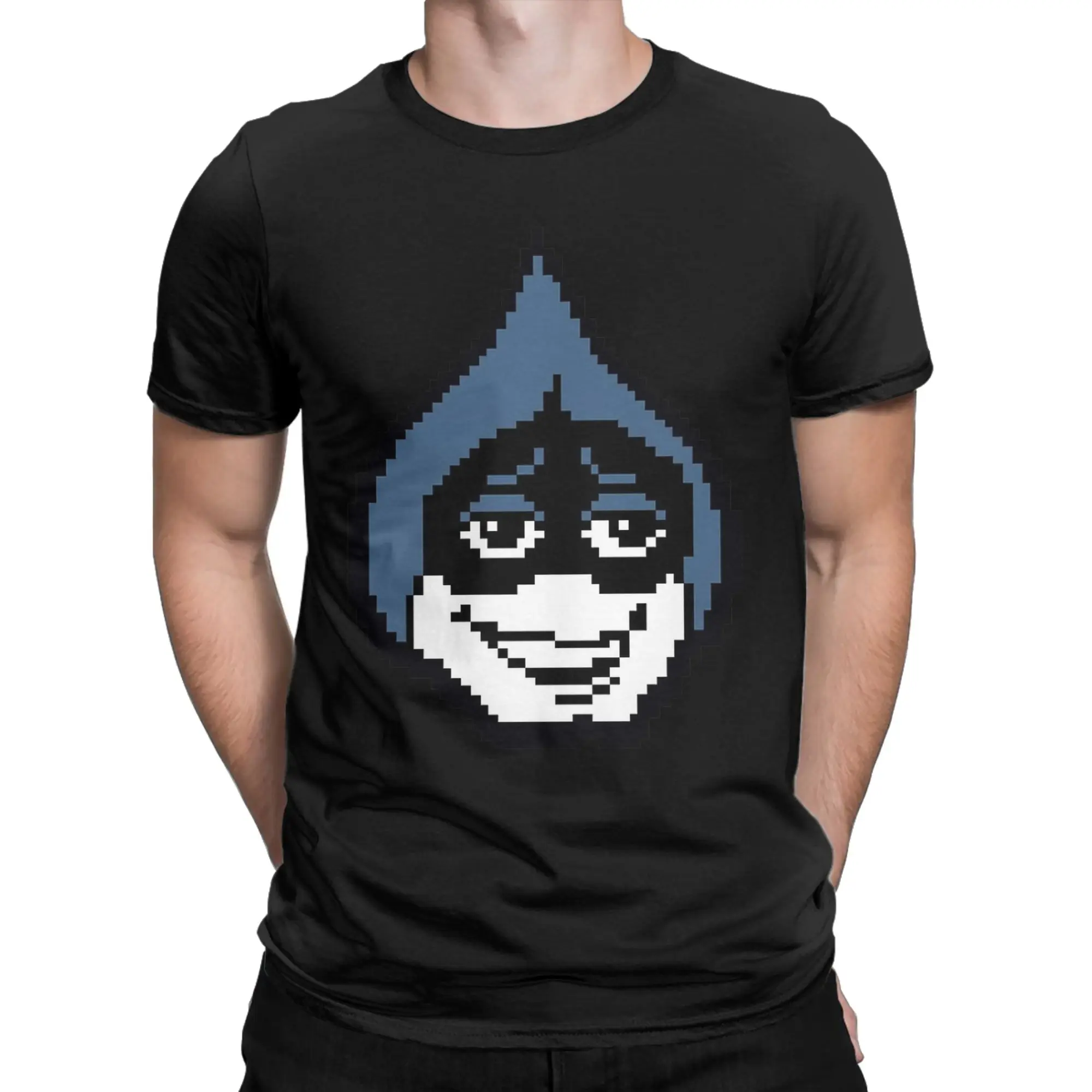 Unique Deltarune Lancer T-Shirts Men Crew Neck Cotton T Shirt  Short Sleeve Tees Plus Size Clothes
