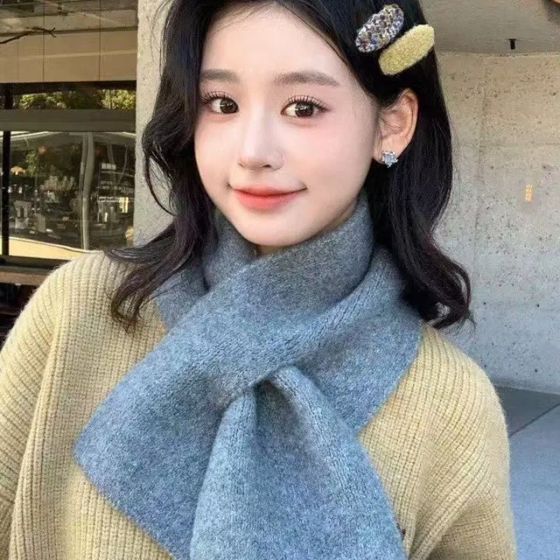 cachecol-mini-elegante-feminino-2026-novo-de-inverno-estilo-coreano-tricotado-aquecedor-de-pescoco-cruzado-grosso-quente-chique-coquette-moderno-macio-e-confortavel